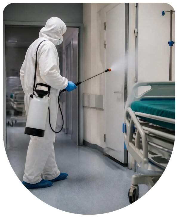 Профессиональная дезинфекция больницы в Санкте-Петербурге под ключ