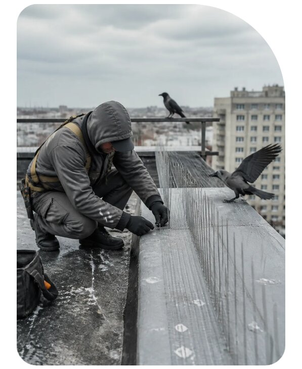 Защита от ворон под ключ в Санкте-Петербурге по цене от 5314 р. | Сенат-Снк